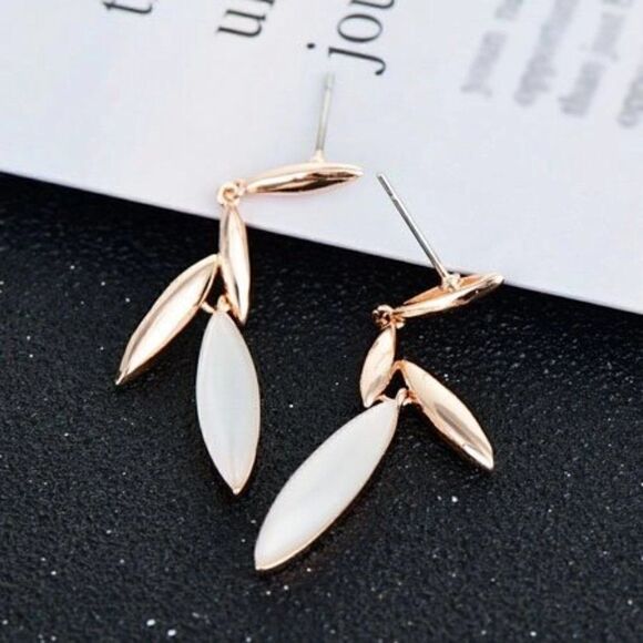 2/$40 Ladies Unique Dangle Opal Earrings - Picture 2 of 5